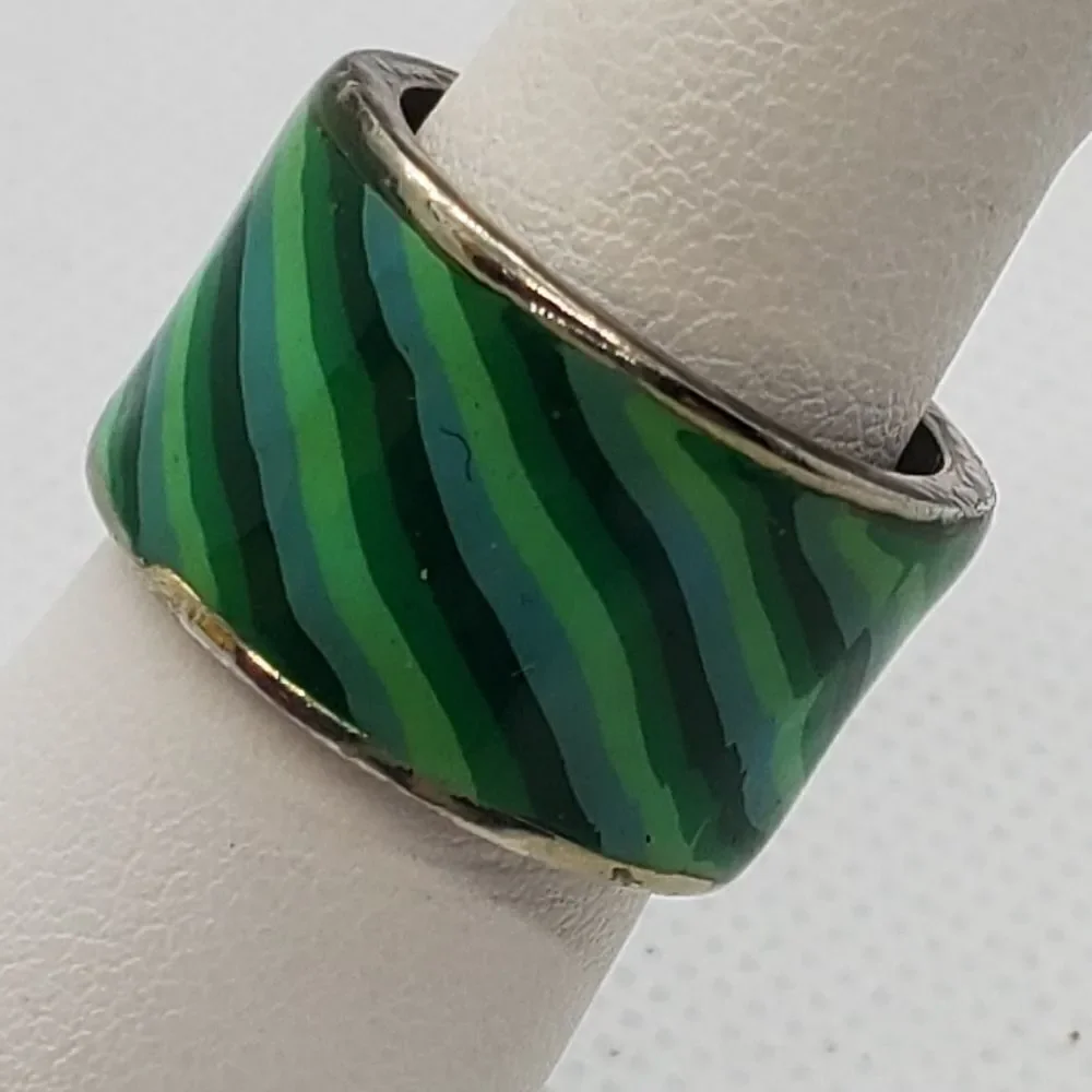 Green & Blue Swirl Ring